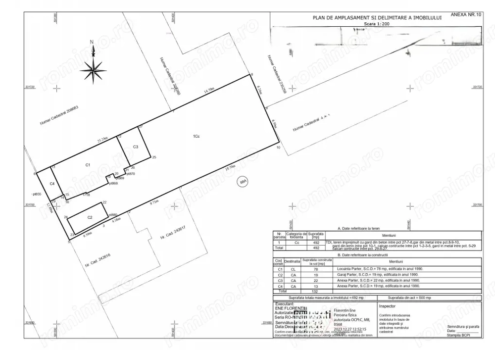Teren cu casa demolabila  Cartier Andronache