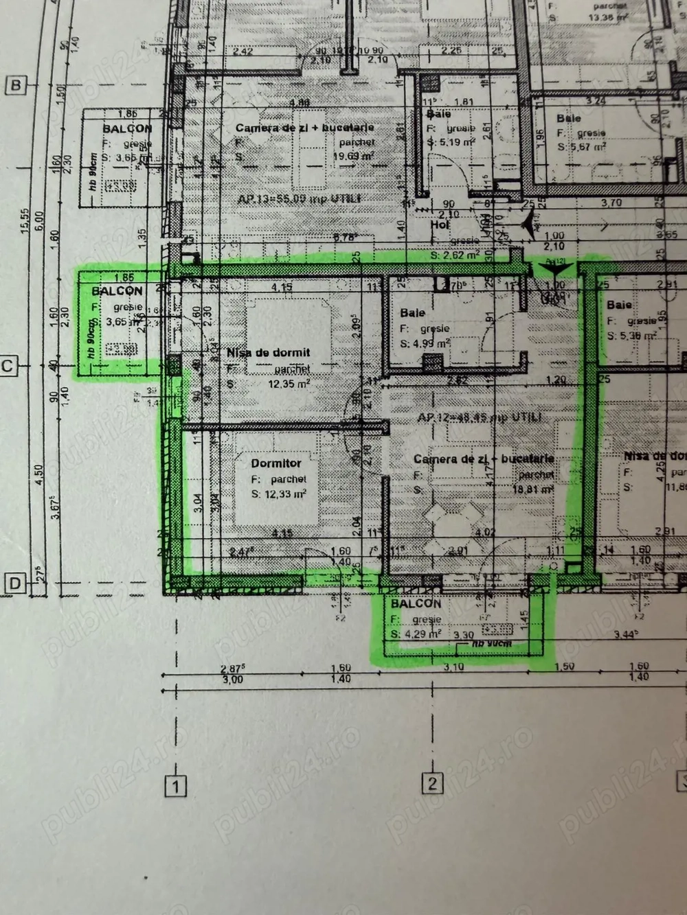 Apartament cu 3 camere - Parcare inclusa l Semifinisat l Complex nou l Estimo Park