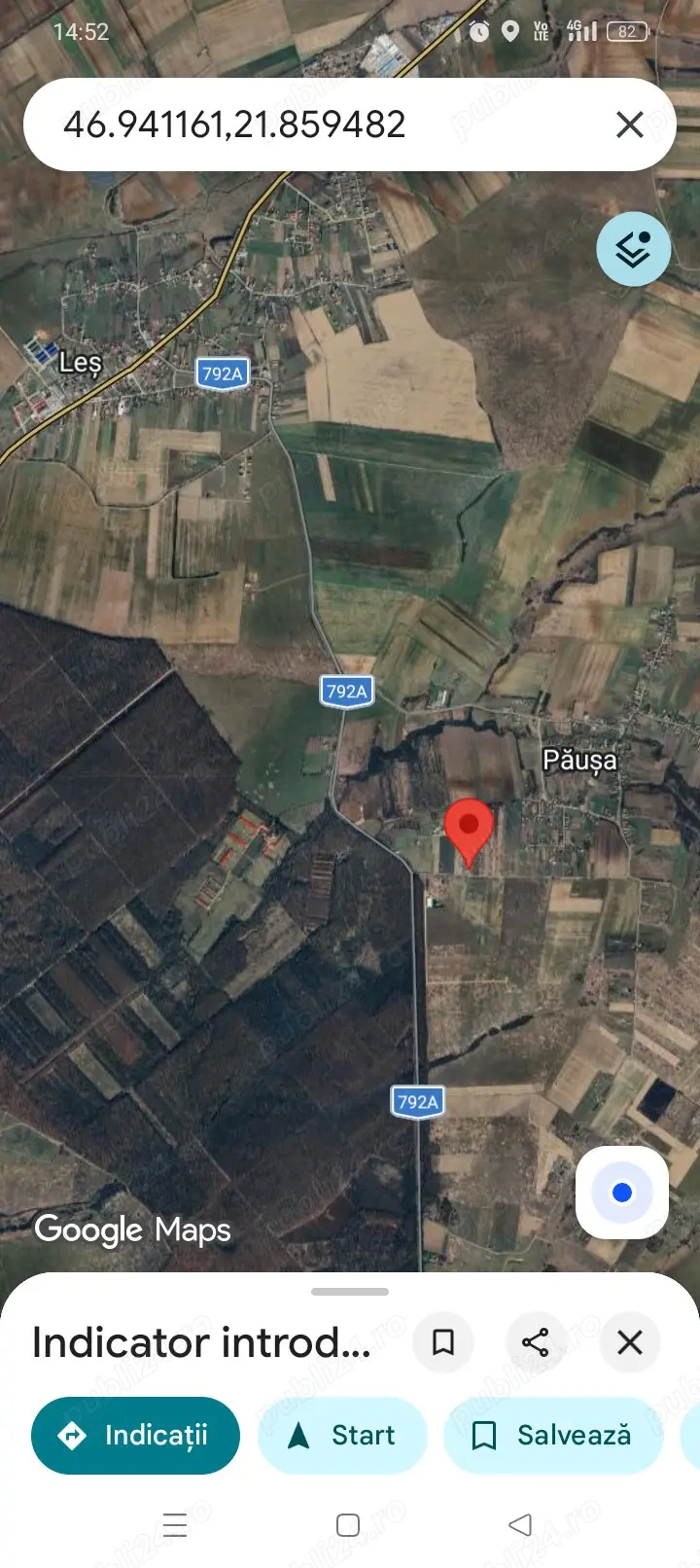 Vand teren extravilan 980 mp Pausa