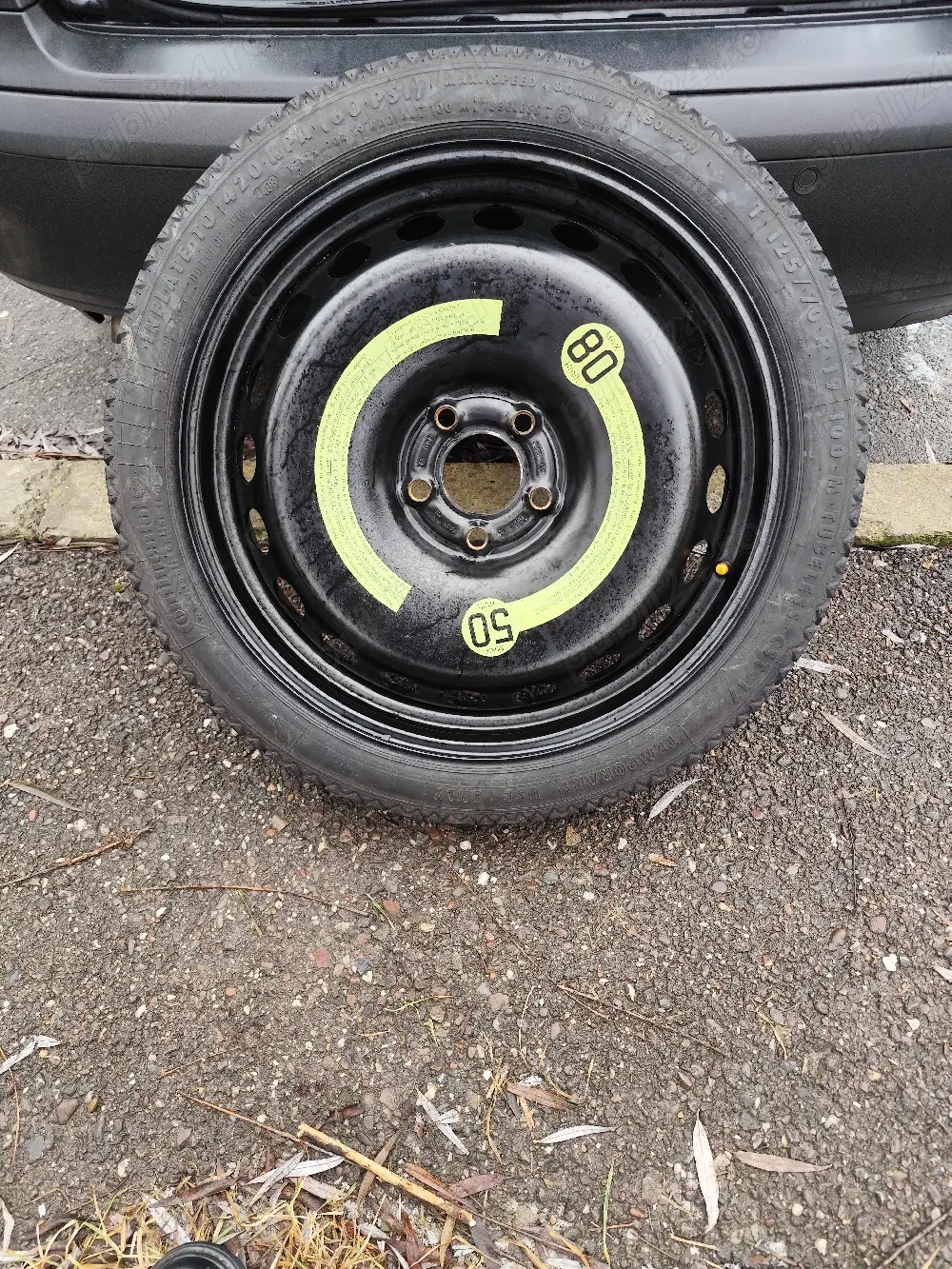 Rezervă slim 5x112, 125 70 R19, de Audi, gaură butuc 66, 6mm 125 70 R16 gama vag 