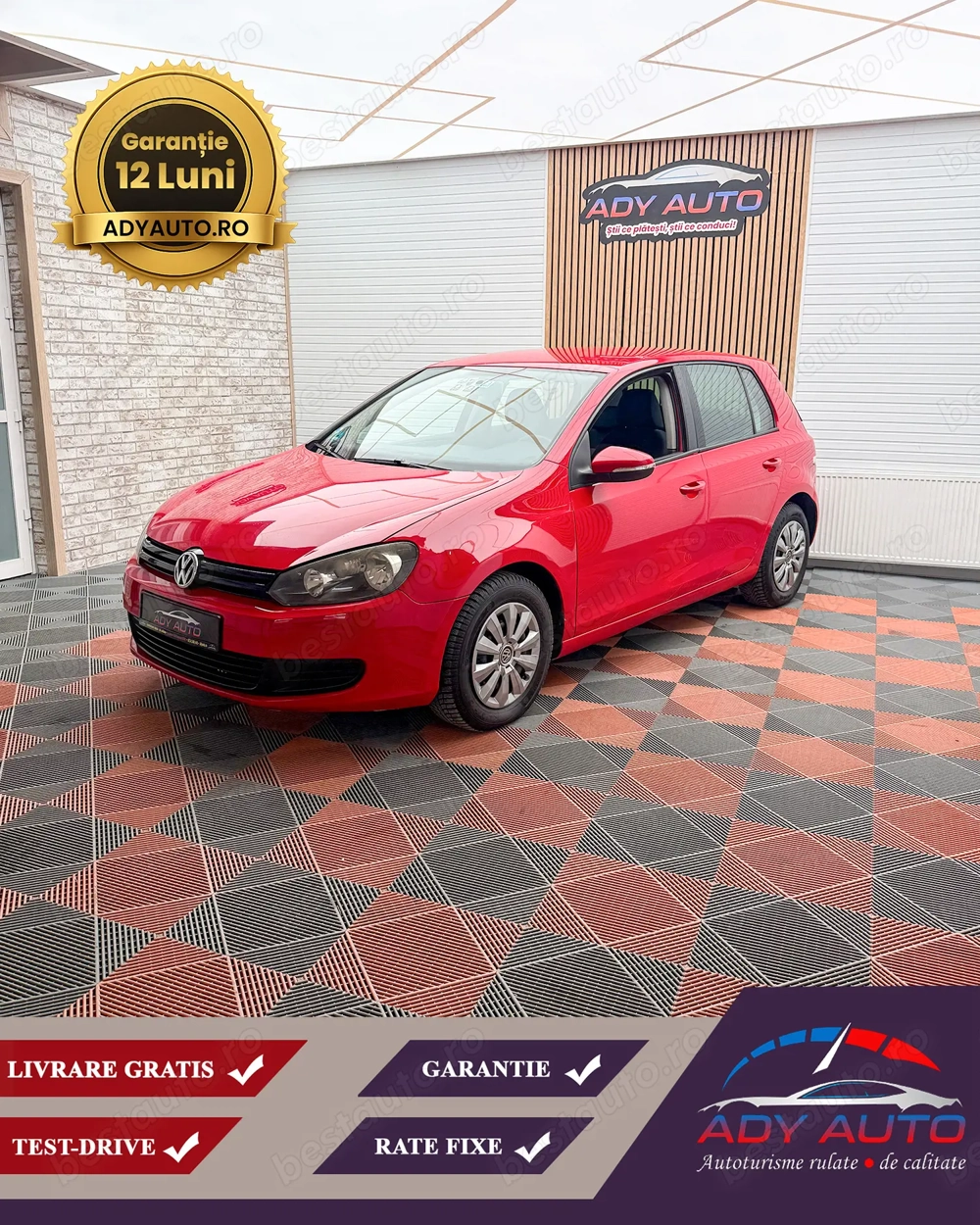 VW GOLF VI 1.4 Benzina 80 Cp.Livrare gratis. Rate fixe . Garantie 12 luni .