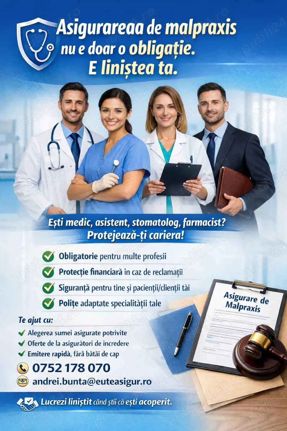 Asigurare malpraxis rapid si online!