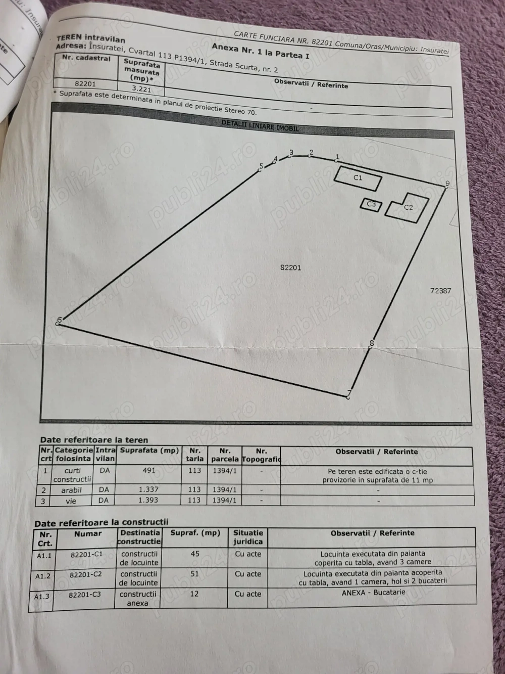 Teren 3221m in Însurăței, zonă linistita