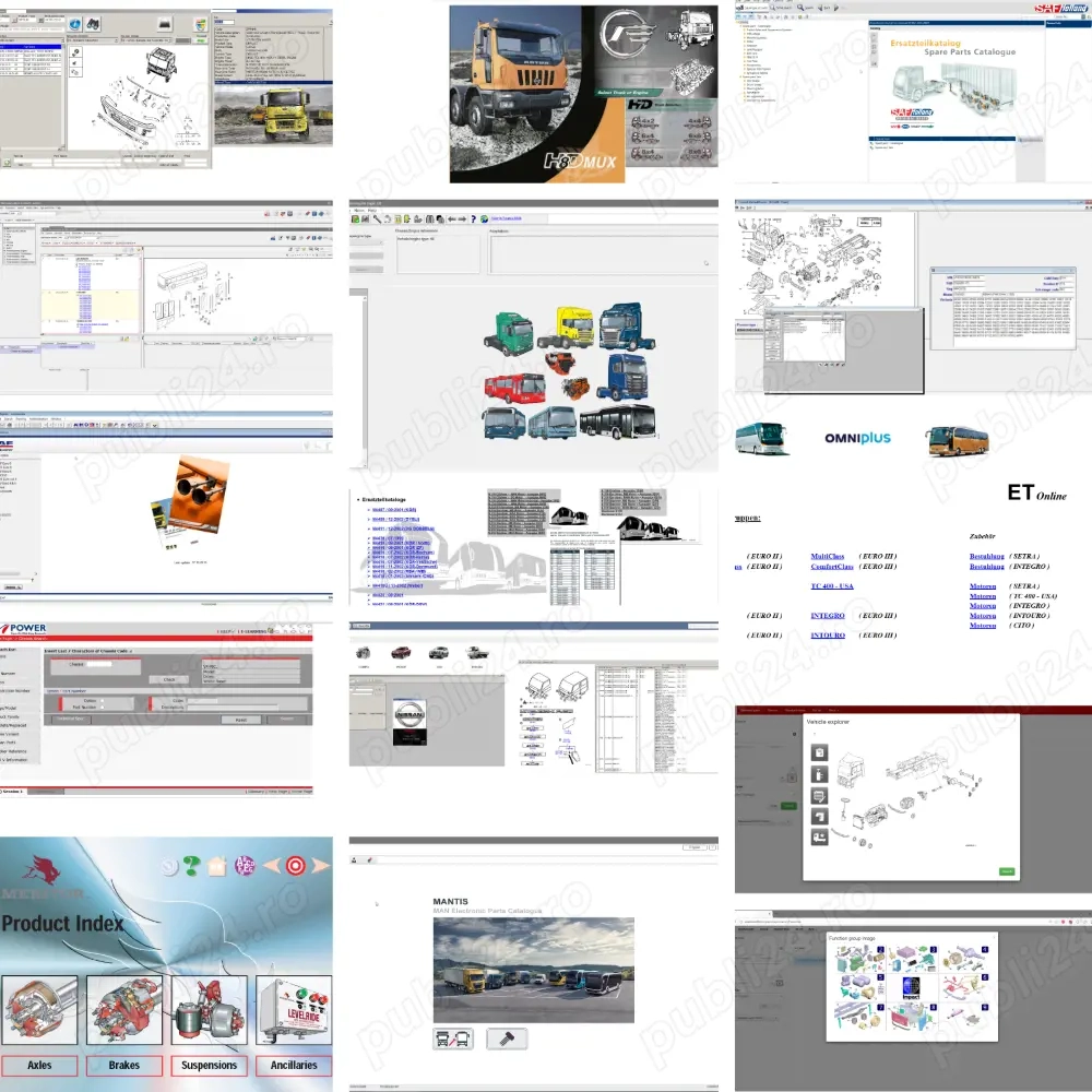 Programe identificare piese camioane și autobuze - Instalare completă