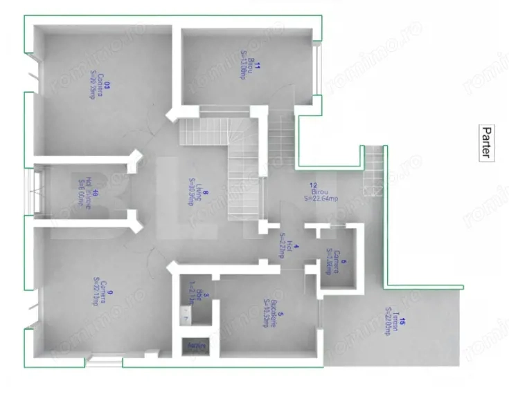 Vilă de închiriat, 185.56 mp, zona Central