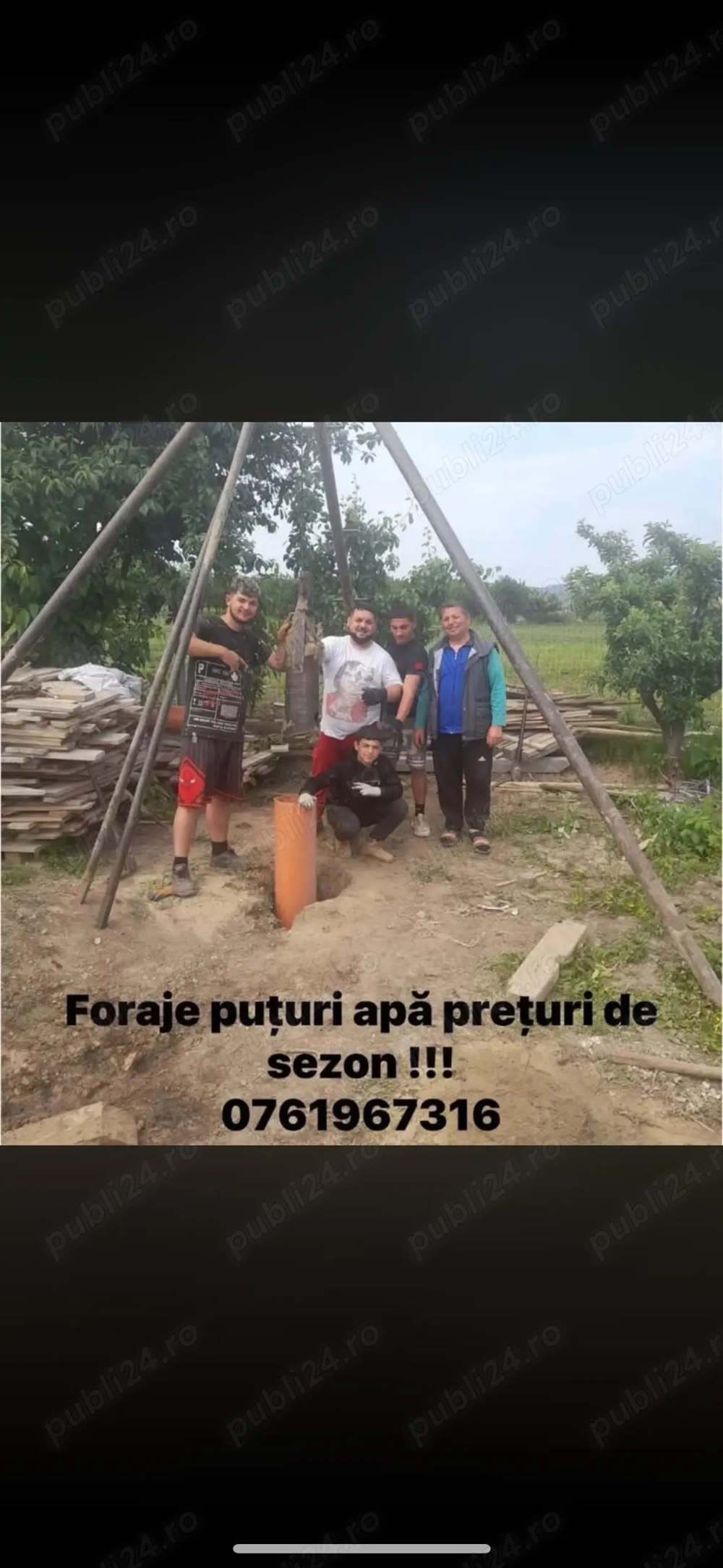 Foraje puțuri apă prețuri de sezon