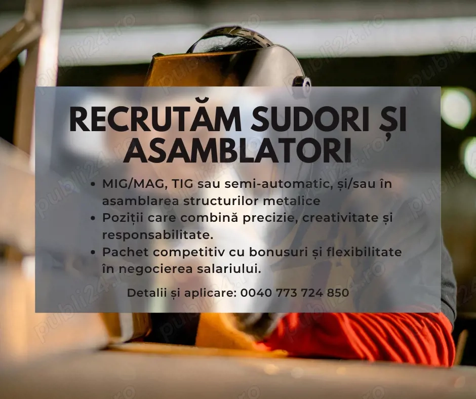Recrutam Sudori și Asamblatori   Proiecte Active în Belgia