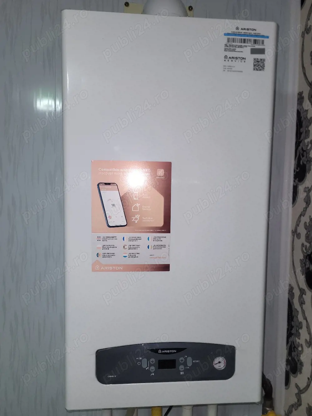 vand centrala pe gaz ariston caress s de 24 kw an 2025 junctionare 2 luni pret 2000 ron 