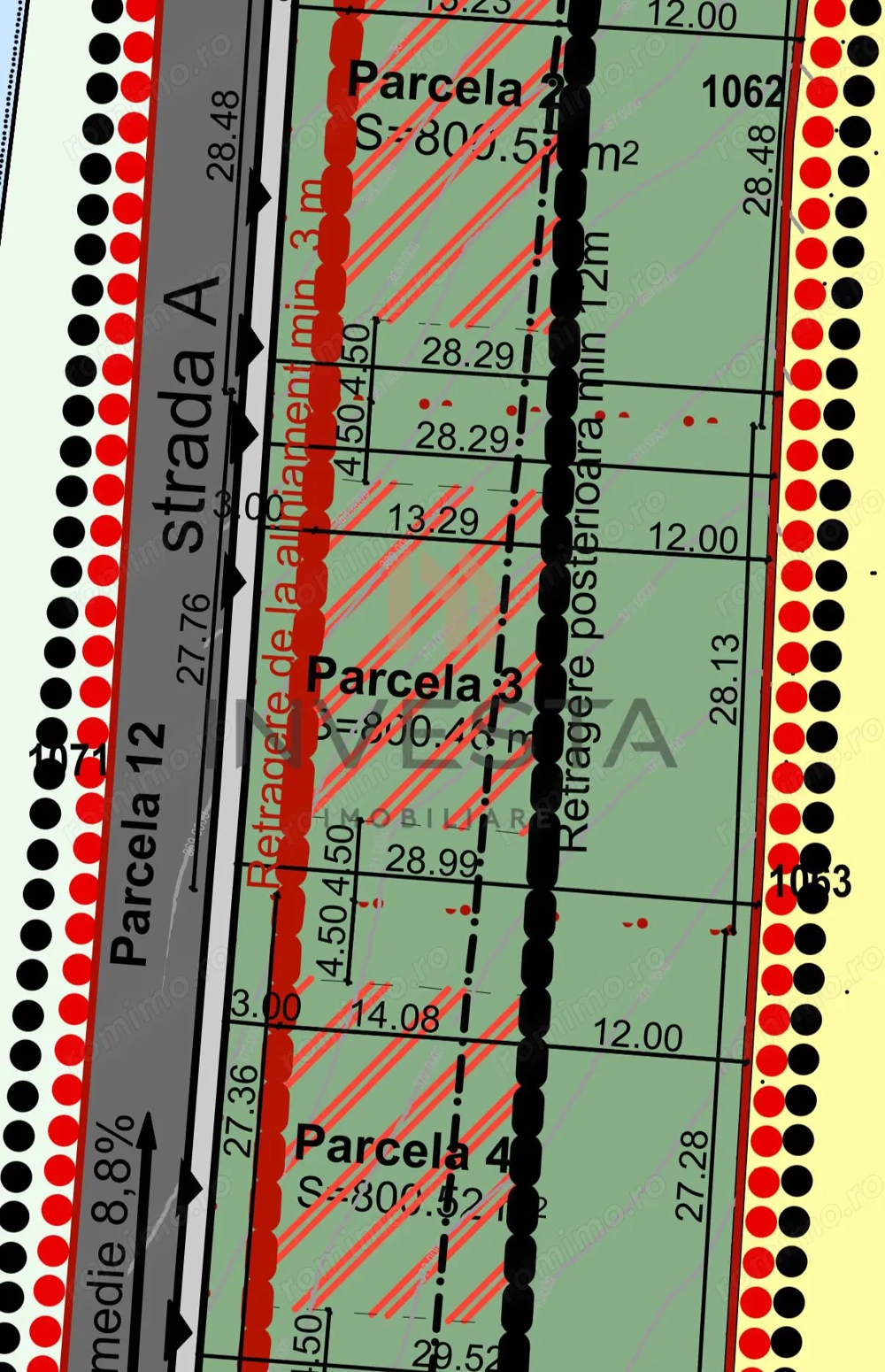 Teren cu PUZ aprobat!  800 mp cu front de 28! Pentru casa individuala!
