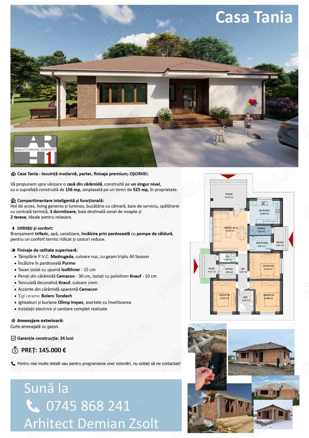  De Vanzare - Casa Tania   Eleganță și Confort Desăvârșit