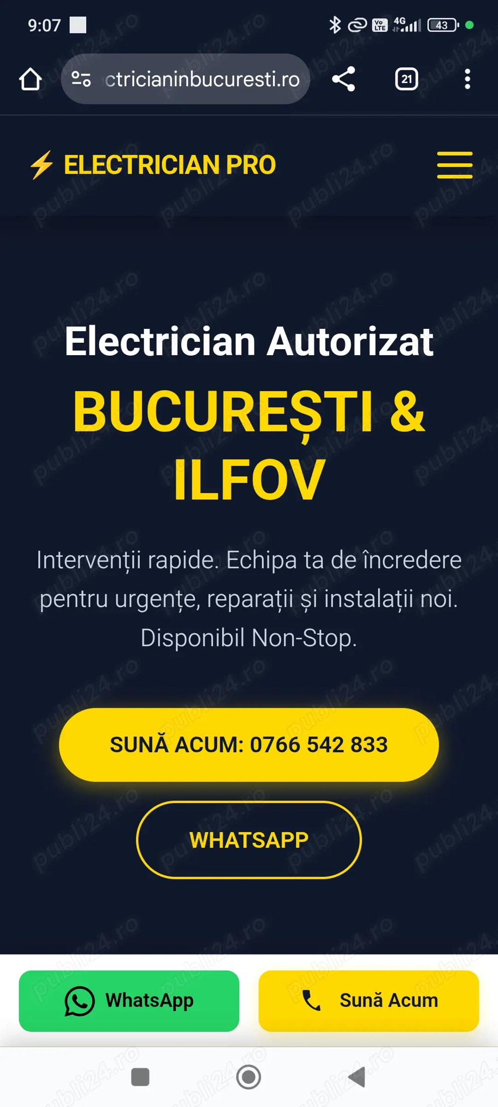 Electrician Autorizat București & Ilfov - Intervenții Rapide
