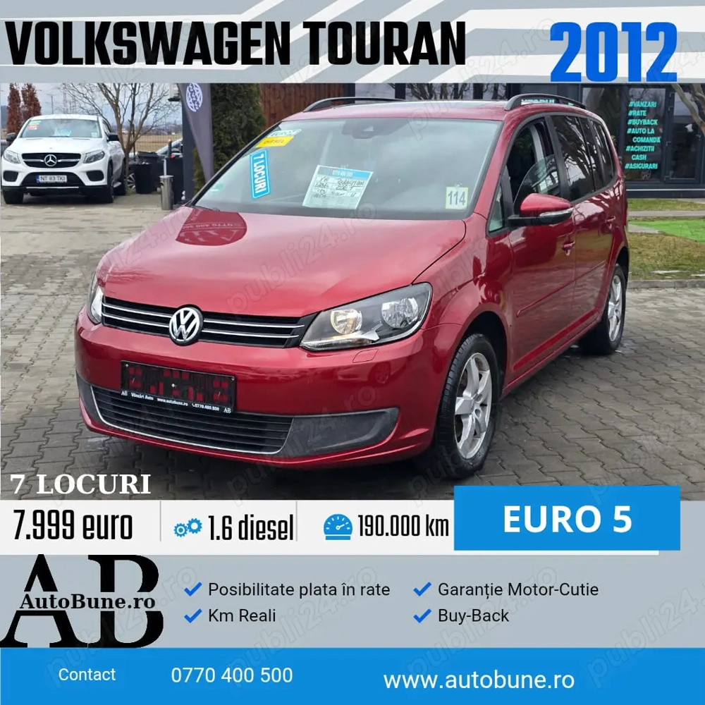 Volkswagen Touran 7 locuri 1.6 TDI 105 CP