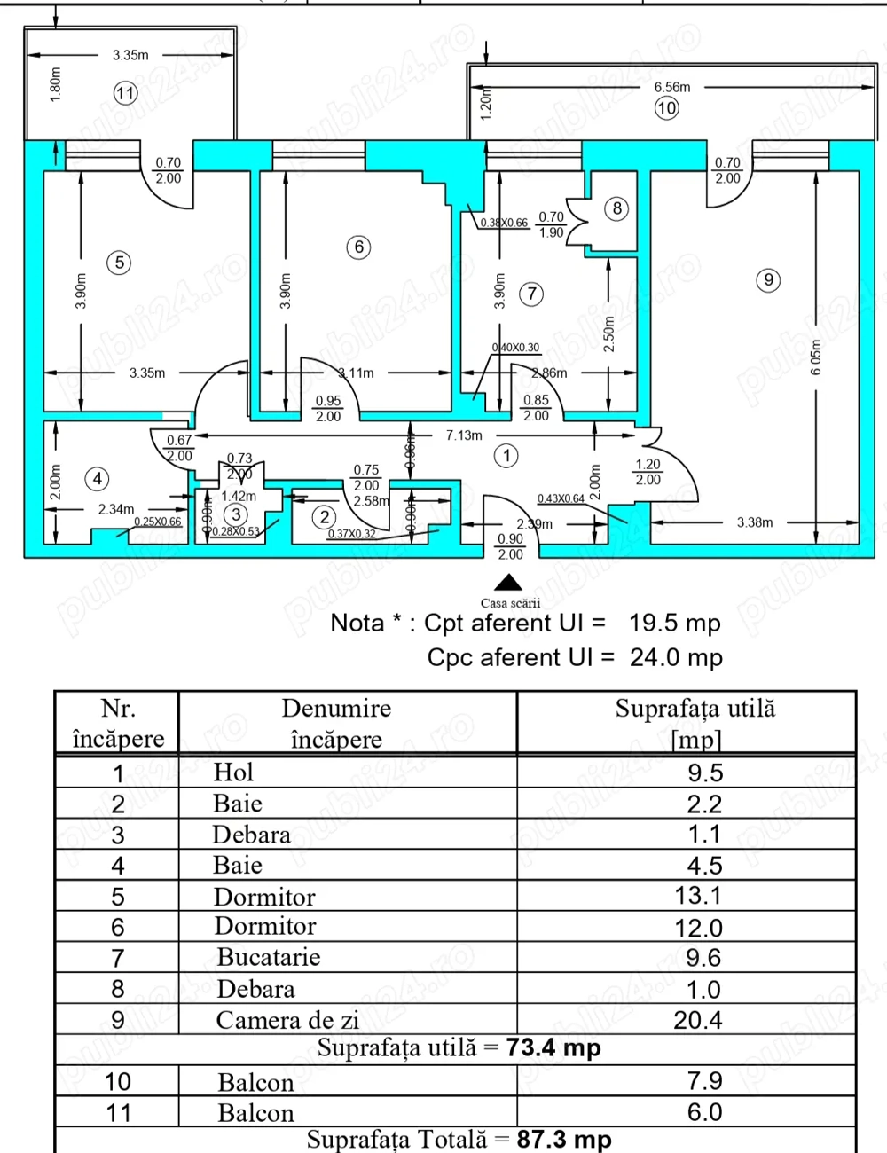 schimb apartament Piatra Neamt (zona 1 Mai)  cu apartament Brasov