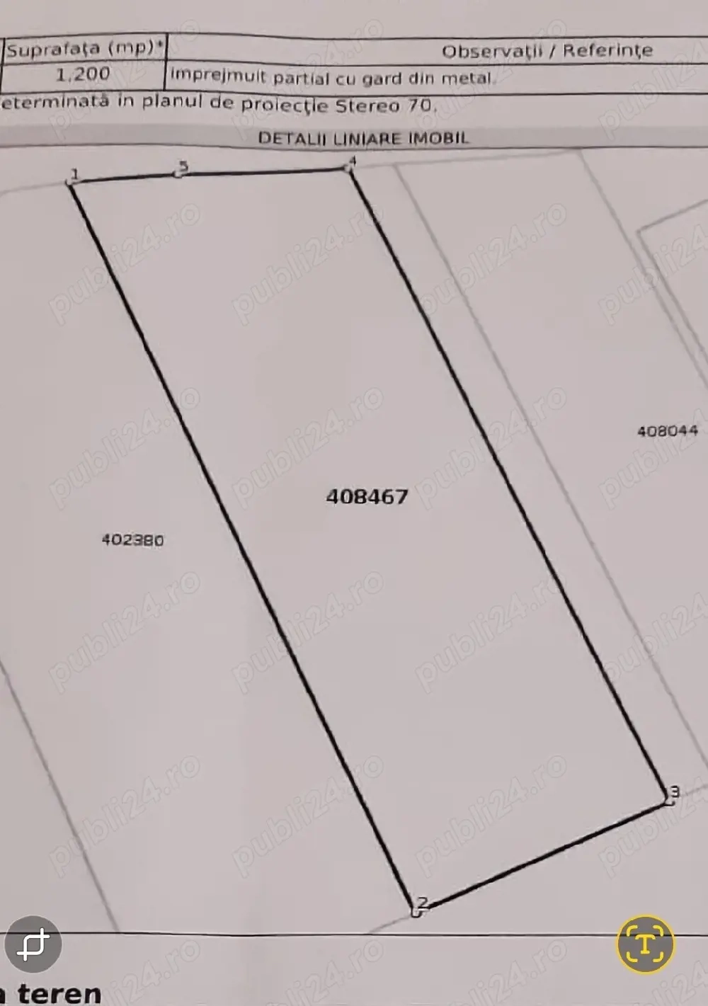 Vând teren Pișchia 