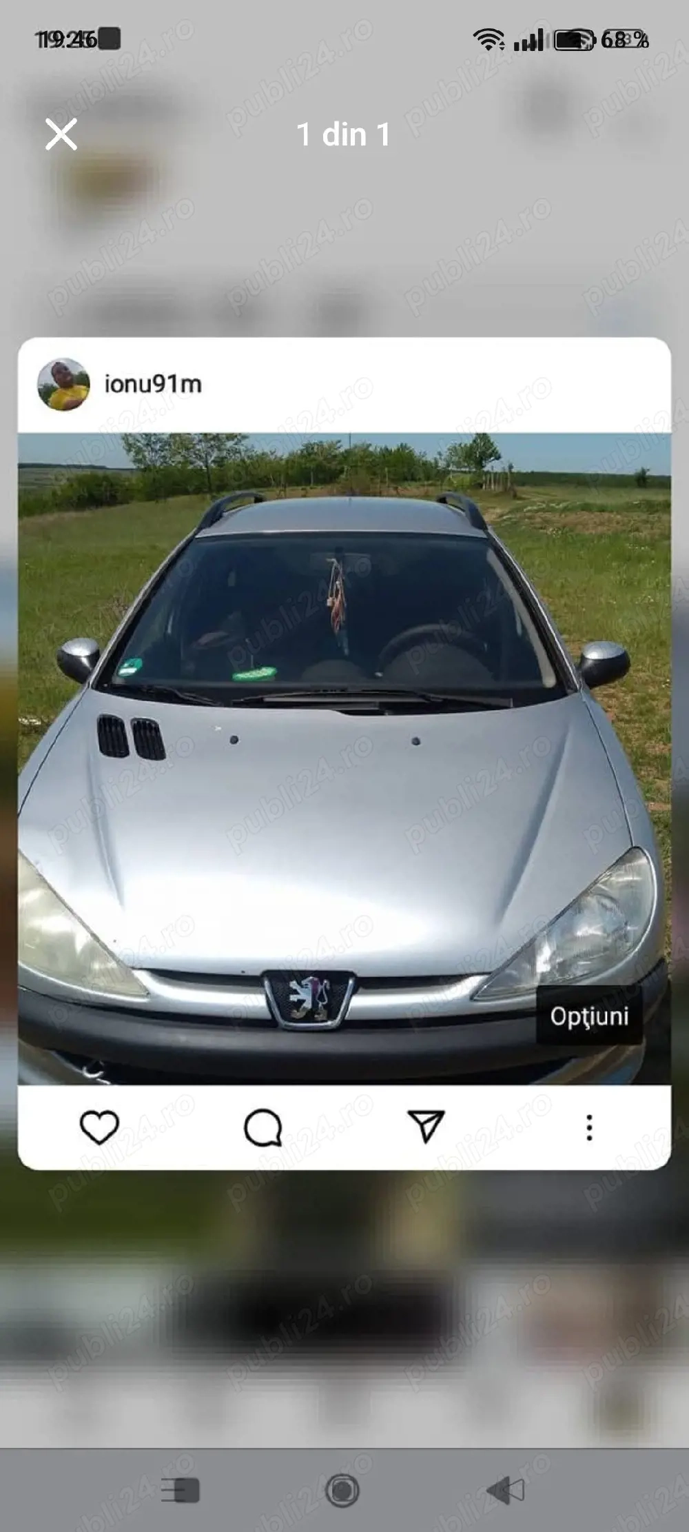 Vand pegeout 206SW 1.4 benzina 