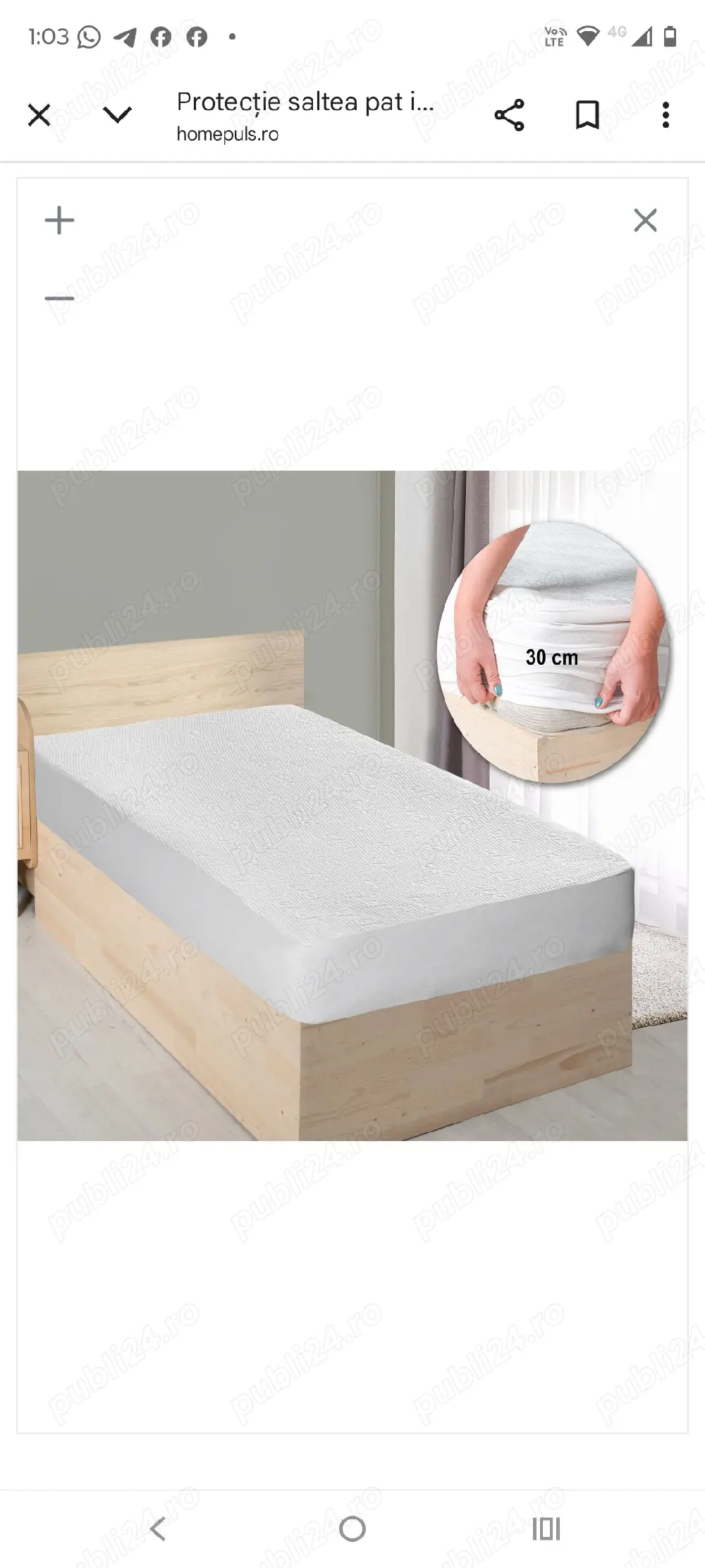 Cearsaf impermeabil,40 lei