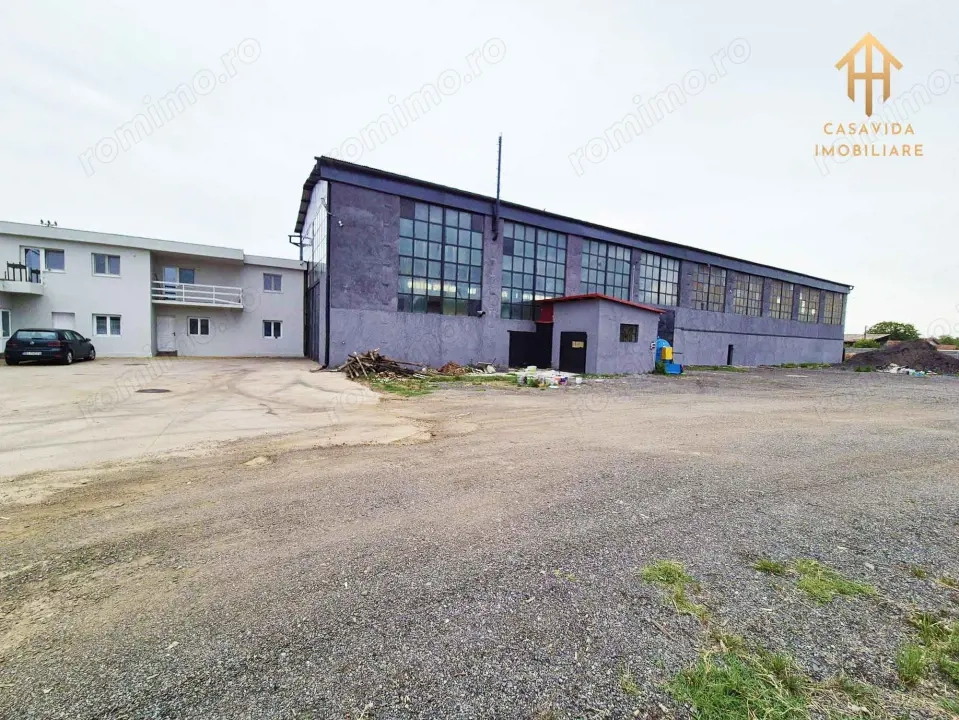 Hală industrială cu birouri și apartament de închiriat în Lugoj