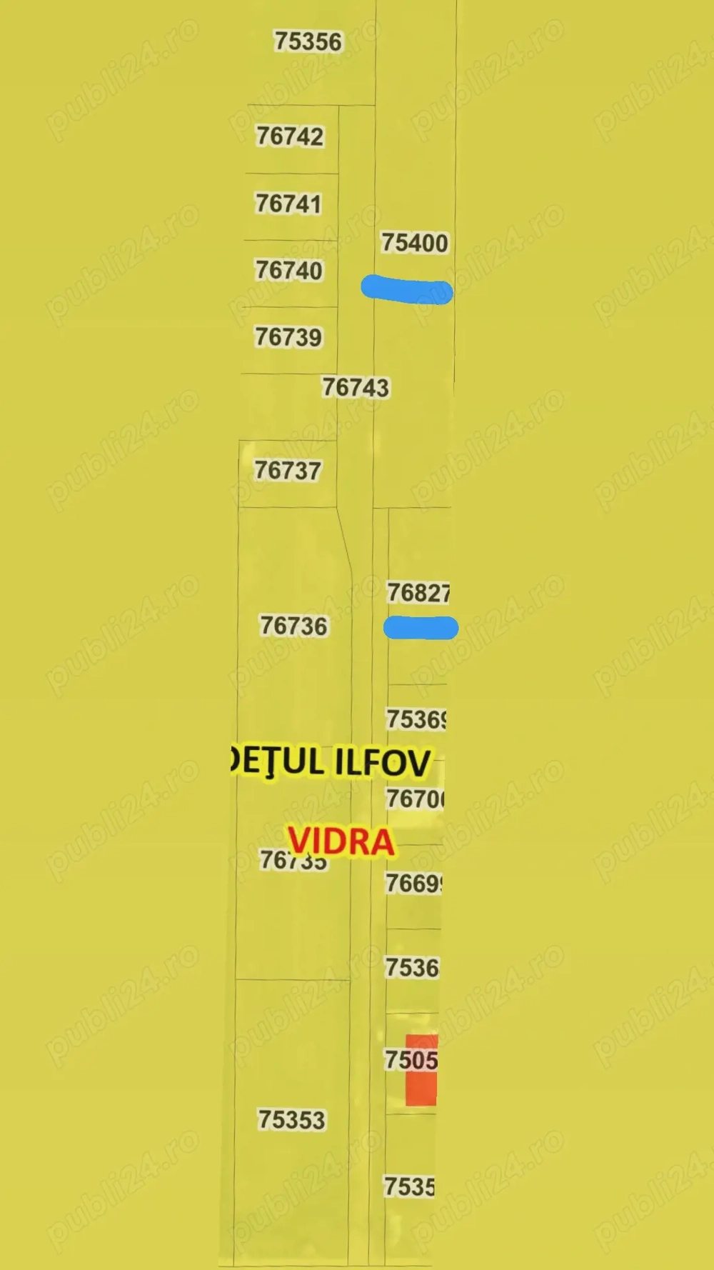 Teren de vanzare Ilfov vidra 730m+2550m  Calea Bucuresti 401