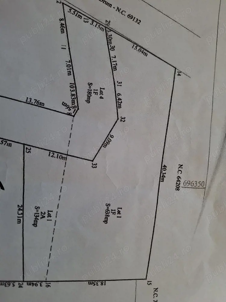 Teren  Intravilan Ciurea cu utilități. 