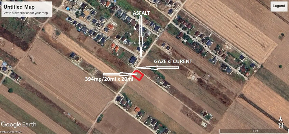 Vanzare Teren cu deschidere dublă (pe colț),, Proprietar, Comuna Berceni, Gaze,  Curent, 400mp 20x20