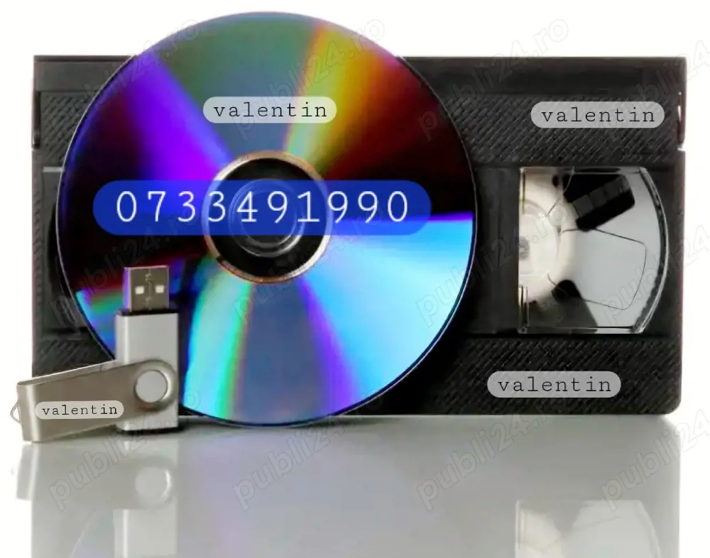 VHS  Transfer casete pe stick 20 lei caseta intreaga  