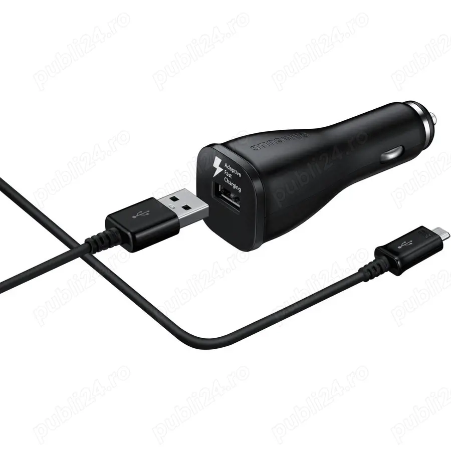 Pachet Incarcator auto priza cablu usb C 15W orig SAMSUNG fast charge Galaxy A56 A55 A54 A53 A52 A36