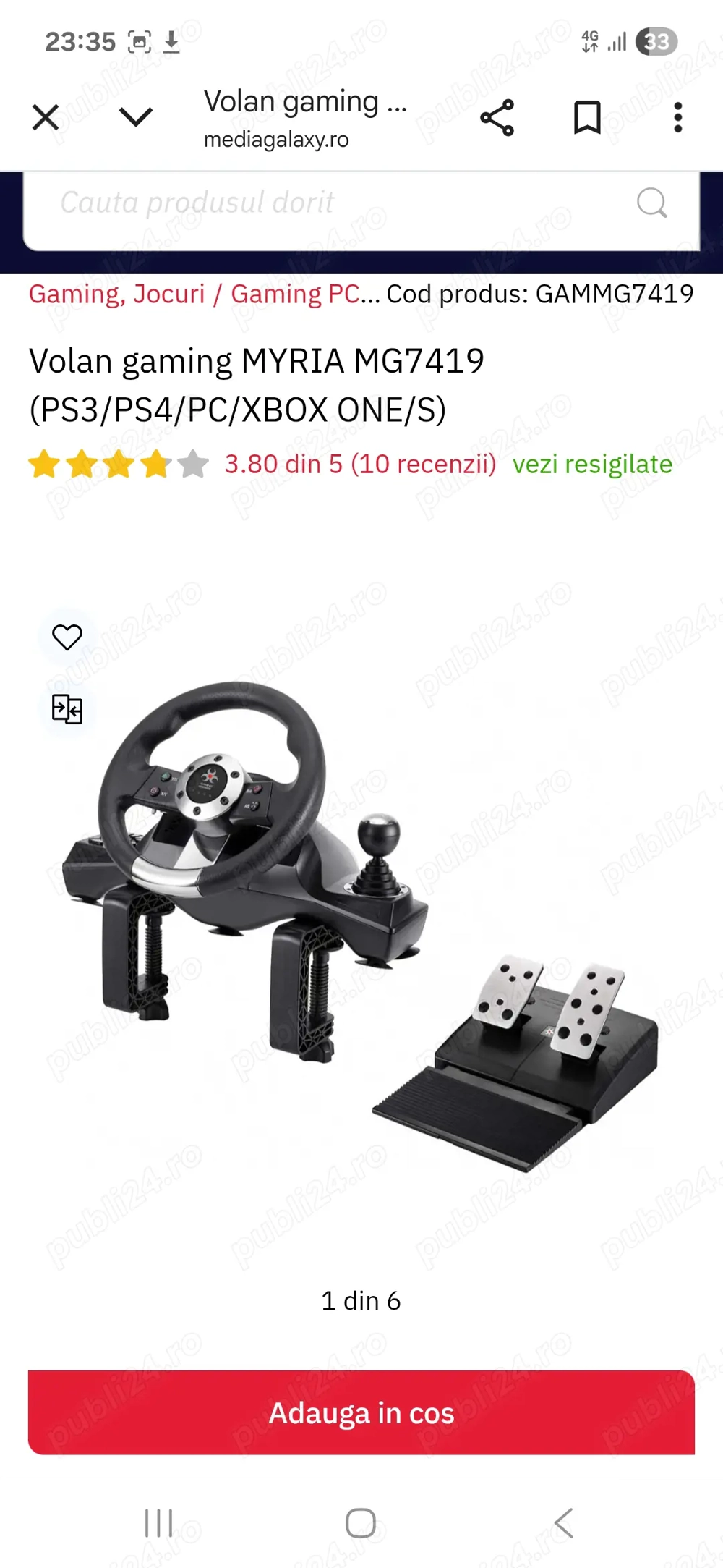 Vând Volan Gaming Myria 