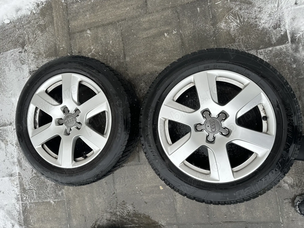 Vând jante R17 Audi originale cu anvelope iarnă 