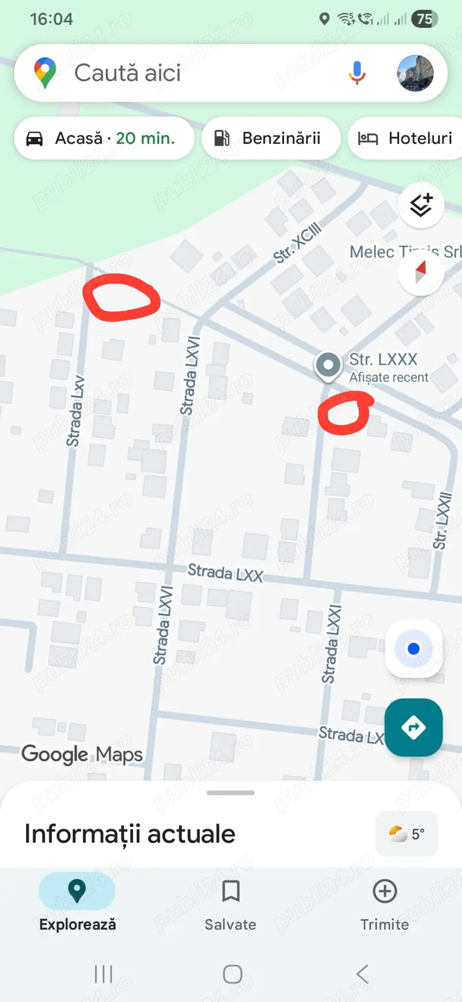 Proprietar, vând teren în Șag zona Mănăstirii 