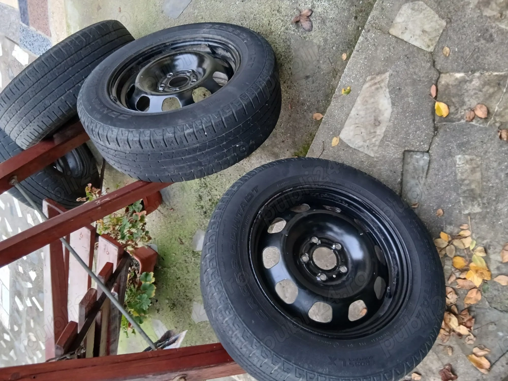 Jante cu cauciucuri dacia duster 1-2, 215/65/16, ET 50, echilibrate si valva cu senzori de presiune.