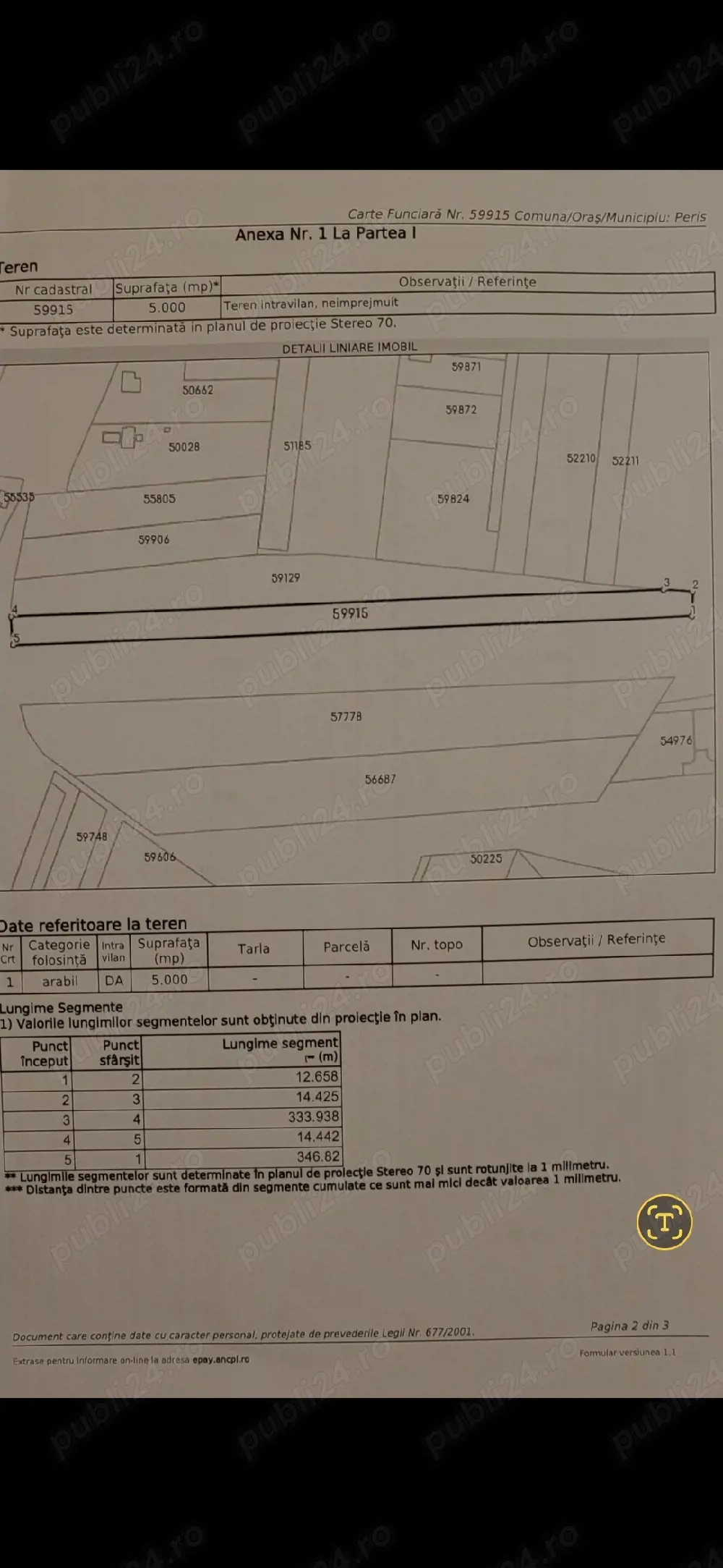 Teren intravilan Balteni (Scrovistea) Ilfov, 5000 mp