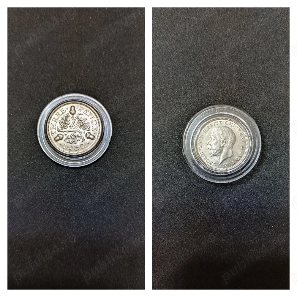 Moneda argint 3 Pence, MAREA BRITANIE, 1932