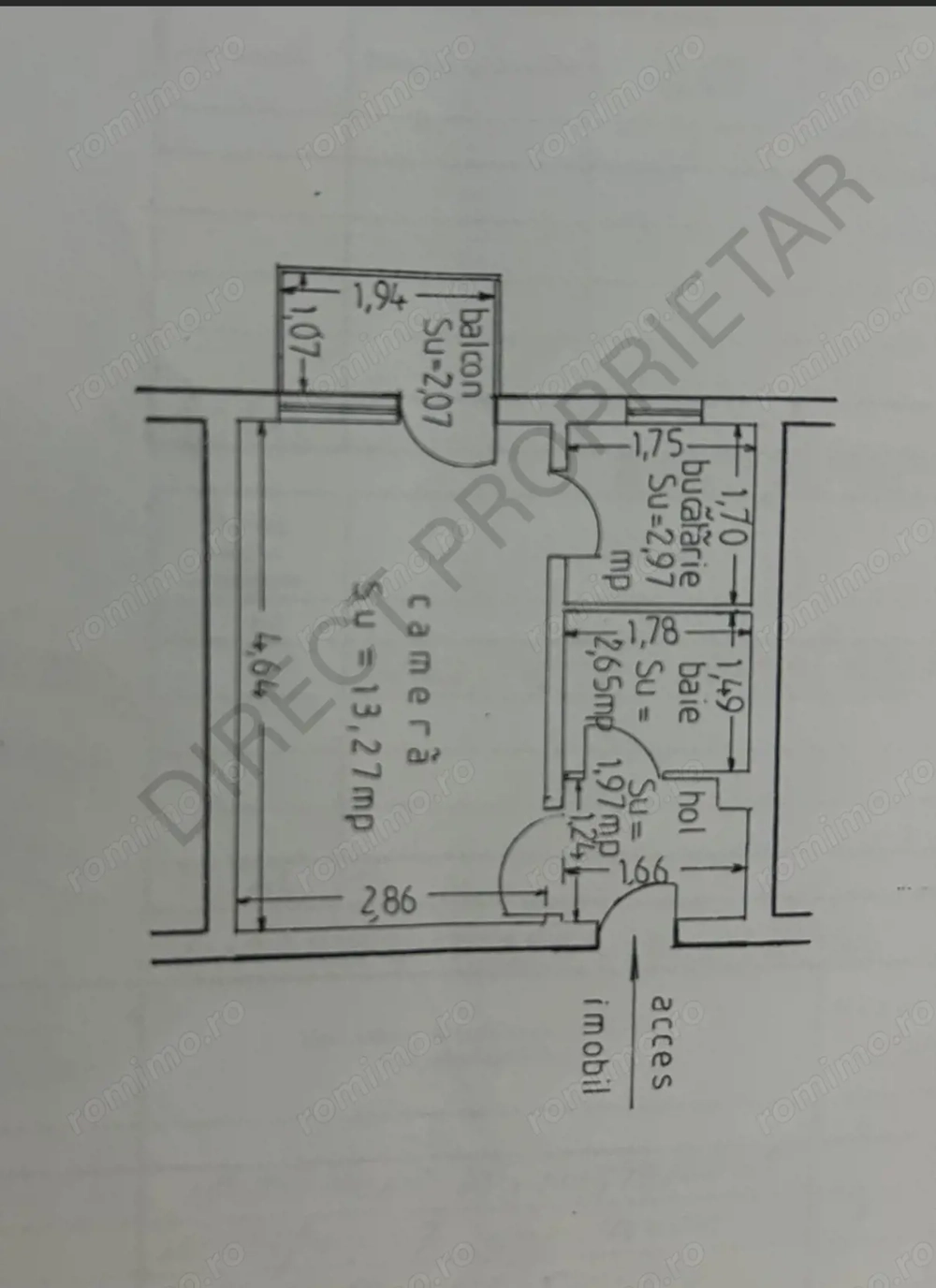 Garsoniera din construcție, aleea pelicanului, 23 mp
