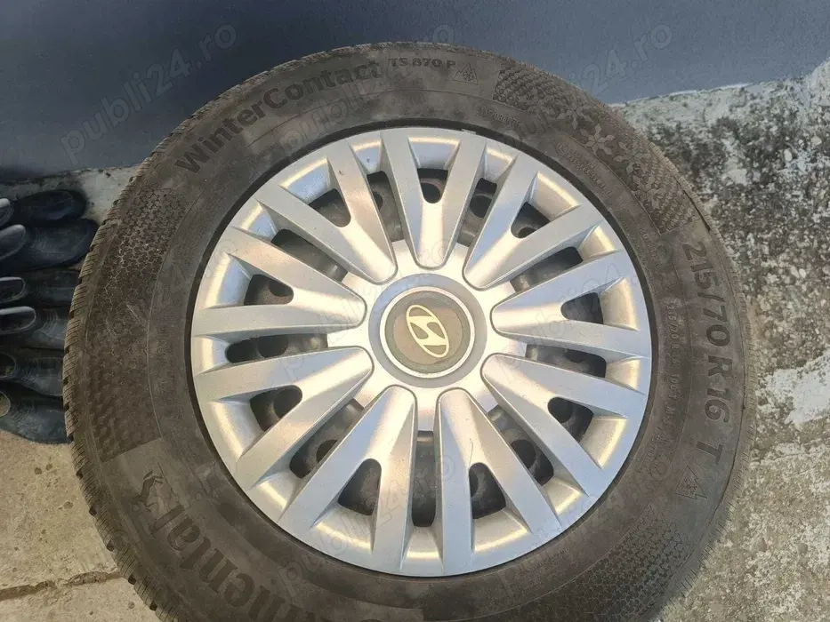 Set cauciucuri+jante de iarna 16" Continental TS870P, Hyundai Tucson, rulate 2000km