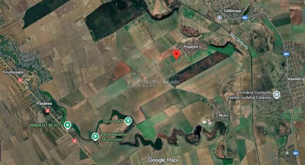 Lot intravilan 668 mp, Popesti Vasilati, la asfalt