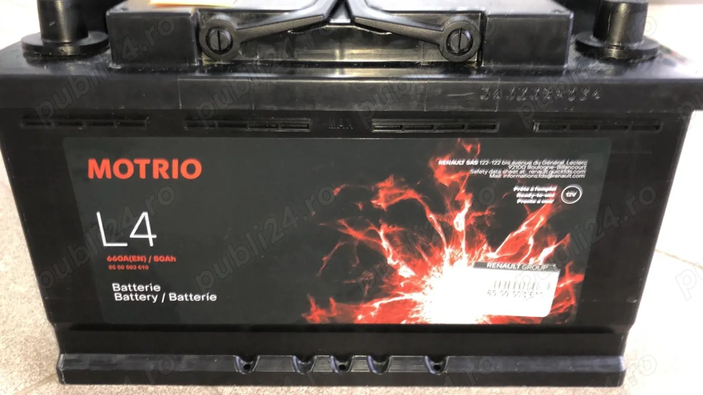 Baterie auto nouă MOTRIO L4 80Ah 660A(EN)