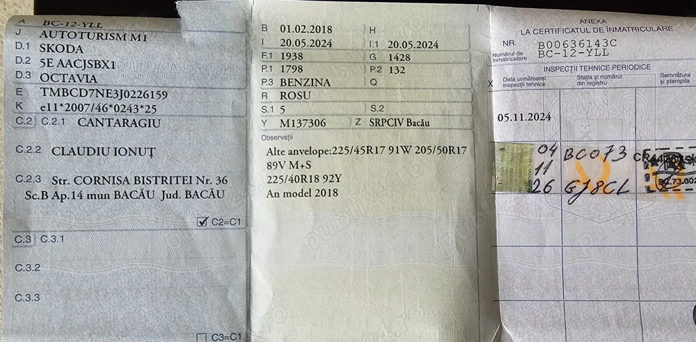 Vand Skoda Octavia 2018. 85000 m