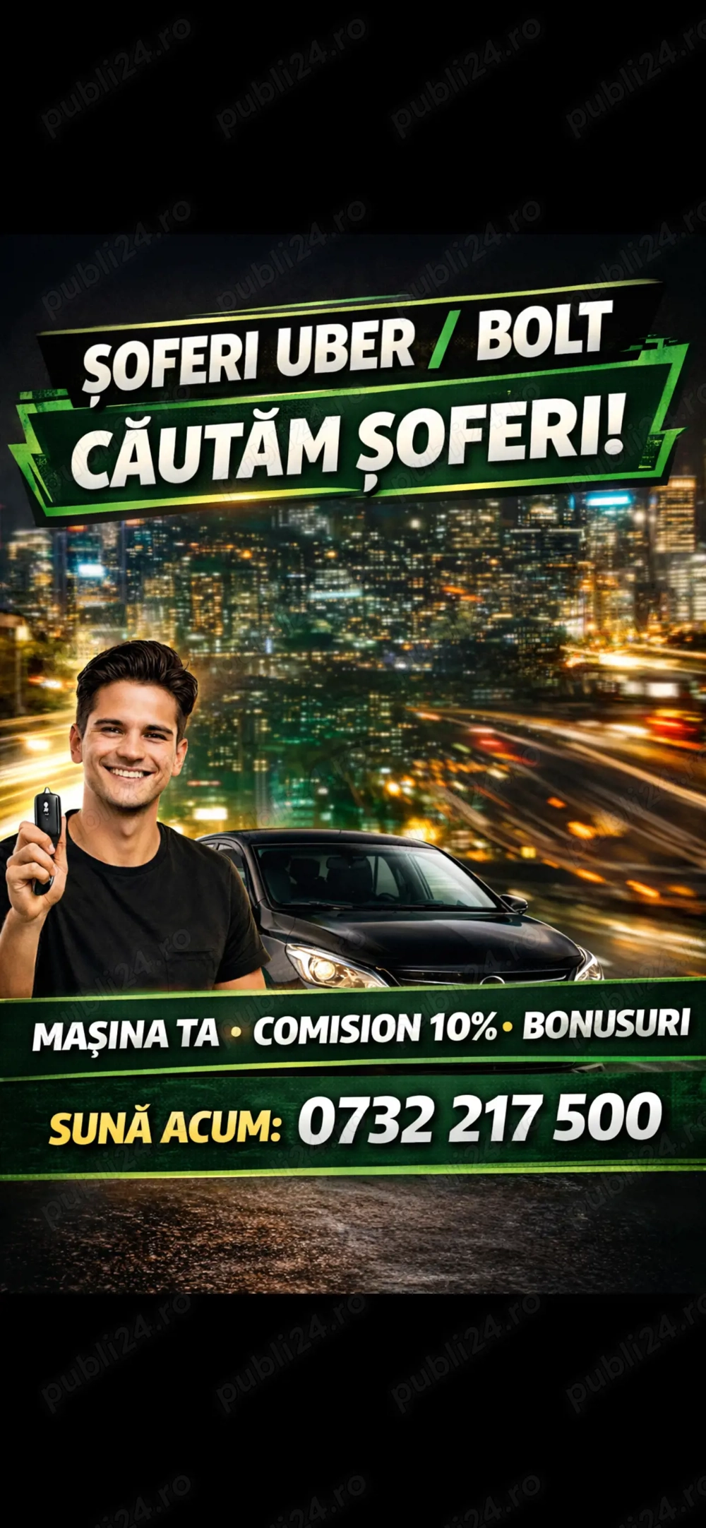 Angajam șoferi colaboratori pentru uber bolt firma serioasa cu experienta 