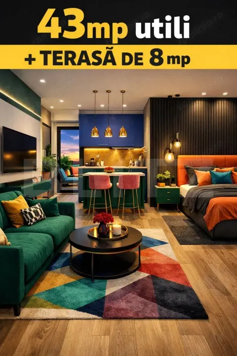 Zero Comision! Apartament studio, 1 Terasa, Loc de Parcare INCLUS, TVA INCLUS