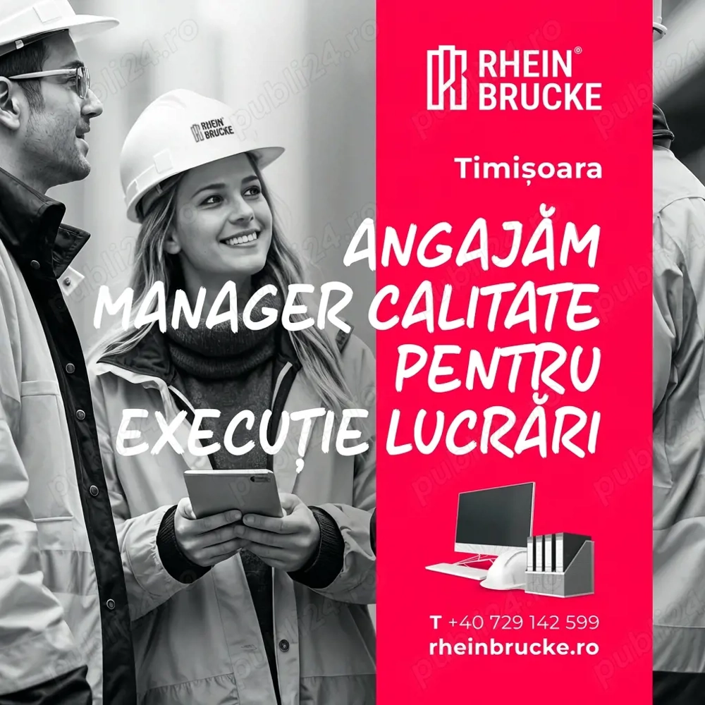 Angajăm Manager calitate pentru execuție lucrări