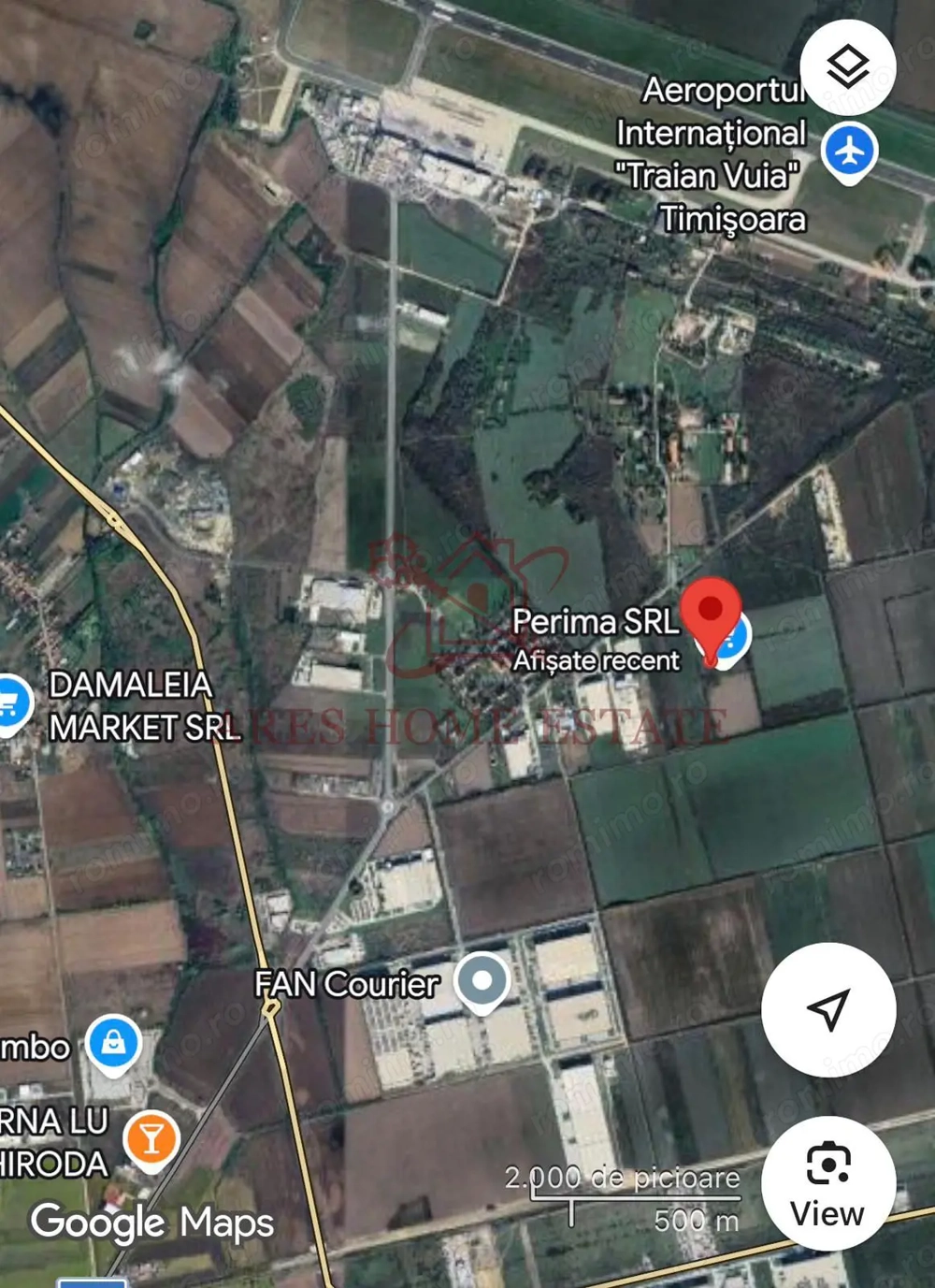 Teren 5.752 mp lângă Aeroport – ideal hală, logistică, depozit