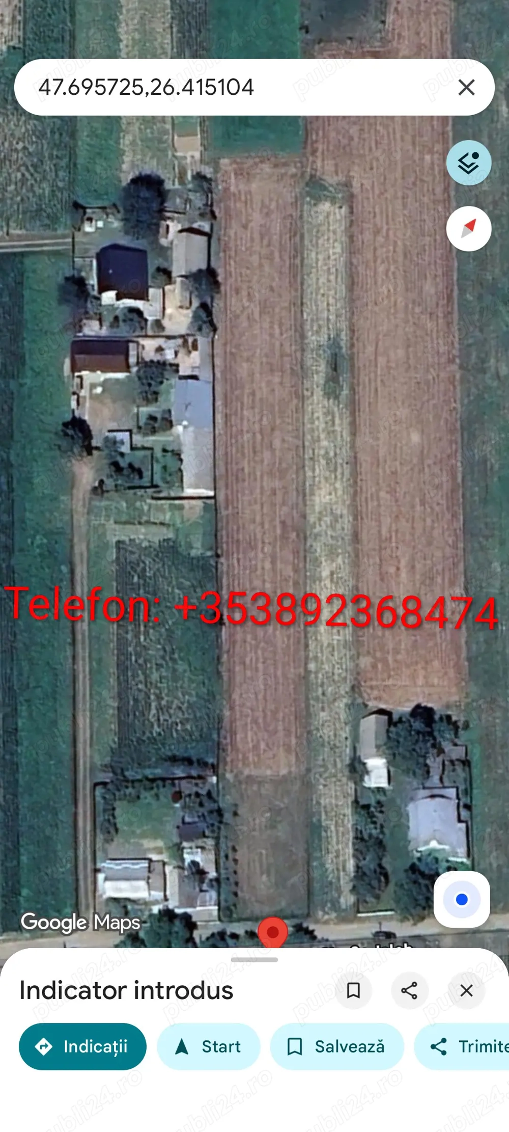 Teren intravilan 3500 mp - 20 m front stradal 