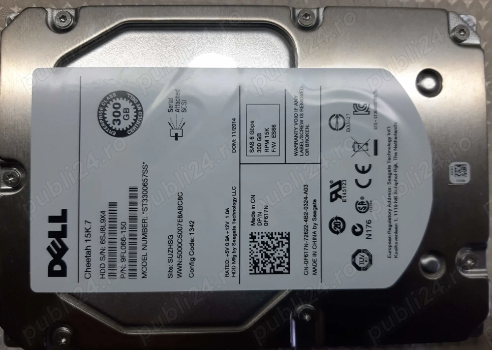 HDD Server SAS 3,5" 300 Gb 15,7K rpm