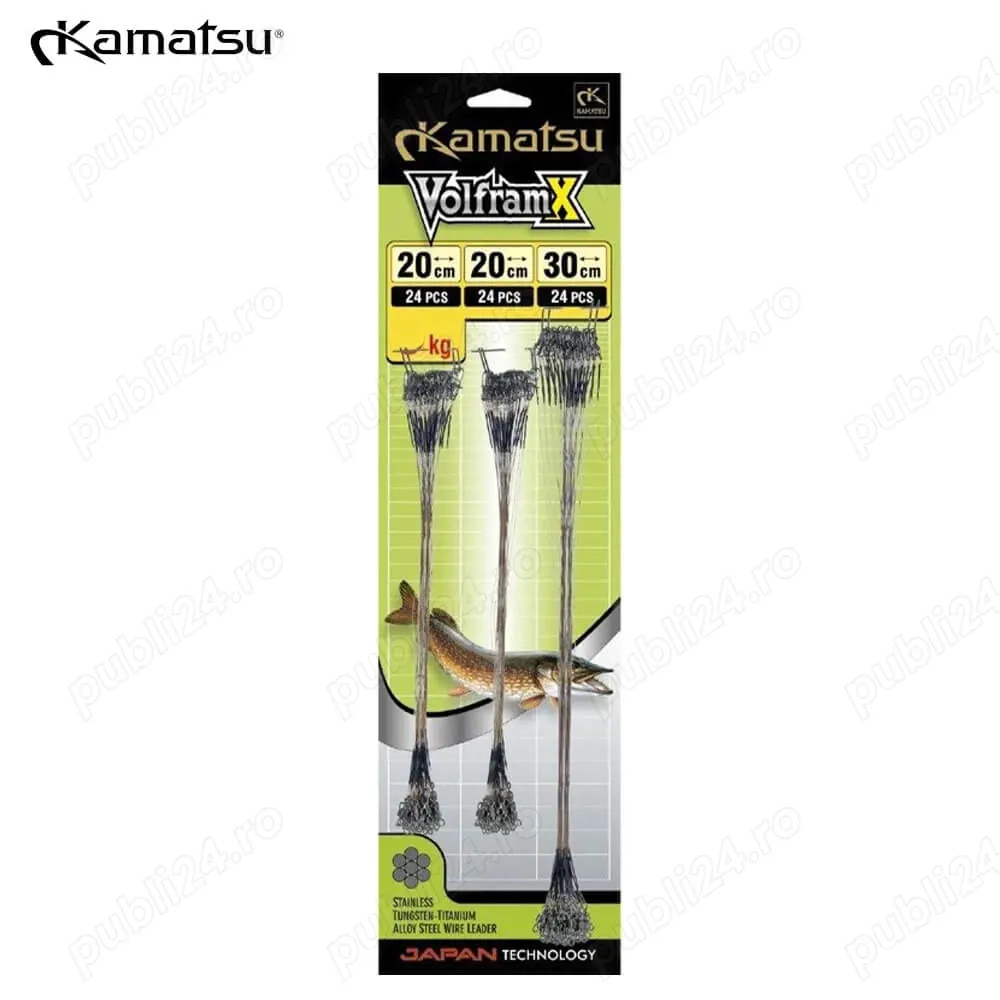 set 72 strune rapitori din VolframX Carbon Kamatsu 20-30cm, 5kg
