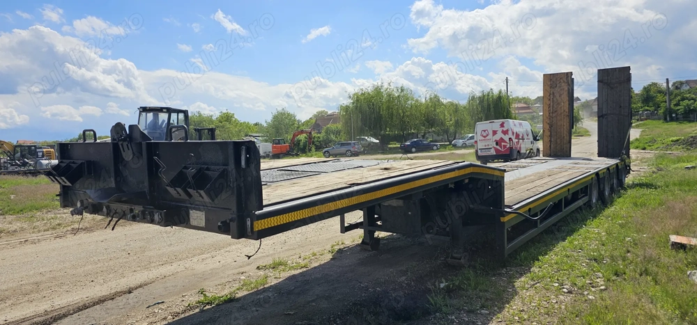 Trailer Faymonville 4 axe, rampe hidraulice