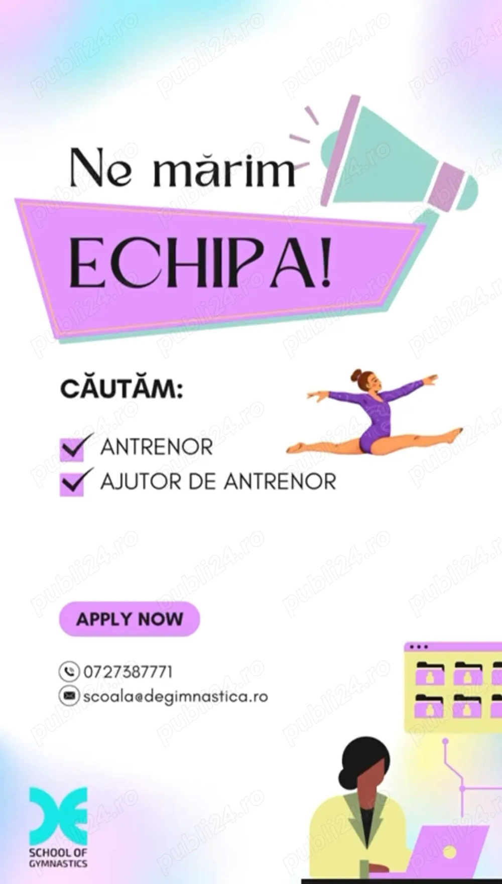 Angajam Antrenor Asistent - Club Sportiv - lucru cu copii