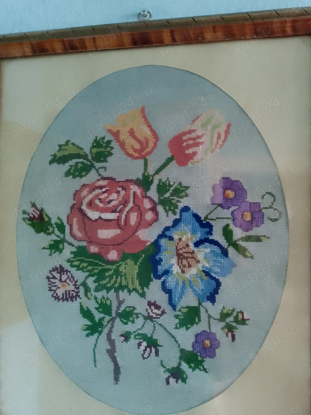 Goblen cusut manual foarte vechi