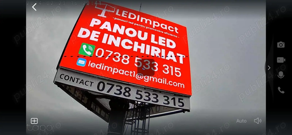 Spatiu publicitar pe panou LED de inchiriat - Suceava - Botosani