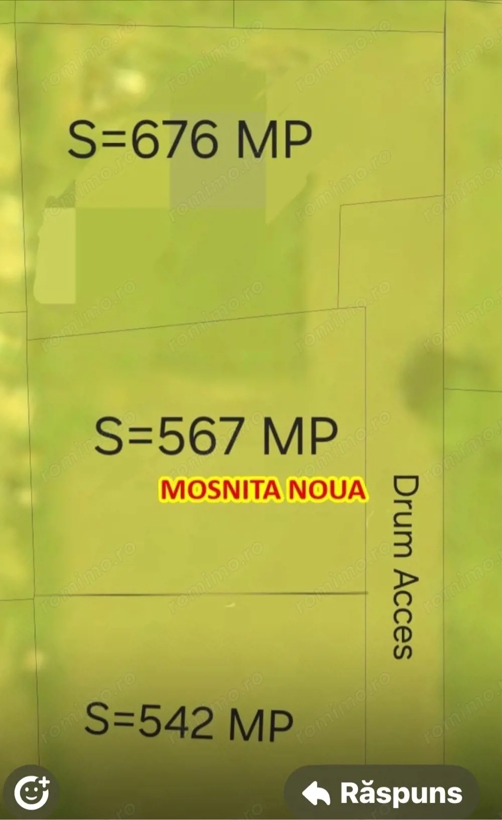 vand teren Mosnita serena 100 euro mp