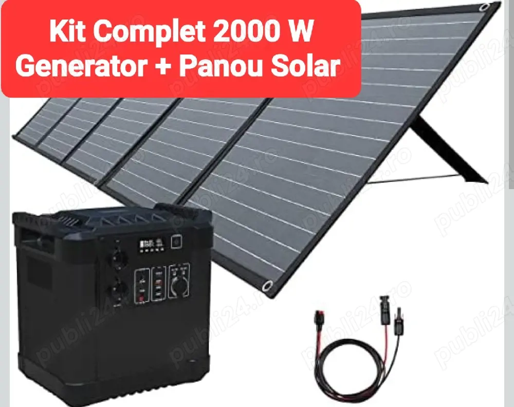 Power Station - Panou Solar Generator Statie  incarcare 2000W  LiFePO4